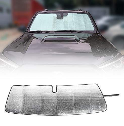 JeCar Windshield Sun Visor Sunshade Aluminum Foil Sun Shade for 2017 2018 2019 Toyota 4Runner SUV