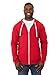 Fruit of the Loom Men's Jersey Full-Zip Hood, Fiery Red, X-Large
