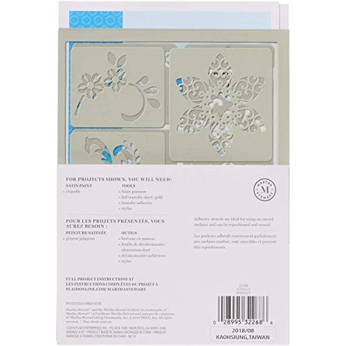 Martha Stewart Crafts Adhesive Stencils (5.75 by 7.75-Inch), 32268 13 Scrolls 13 Designs