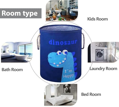 Image of Round Laundry Basket Storage Bins Nursery Hamper Gift Baskets for Home,Office,Home Decor