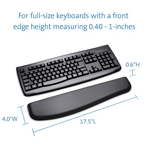 Image of Kensington ErgoSoft Wrist Rest for Standard Keyboards, Black (K52799WW) (Pack of 2)