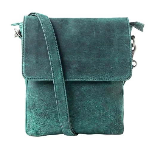 Myra Bag Distressed Leather Messenger Bag - Crossbody Purse for Women