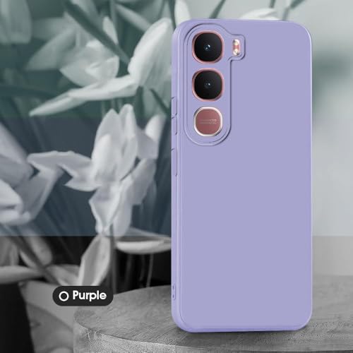 Image of Back Cover for Vivo Y31 5G | Full Camera Protection | Premium Liquid Silicon Case | Flexible Bumper Case for Vivo Y31 5G (Purple)