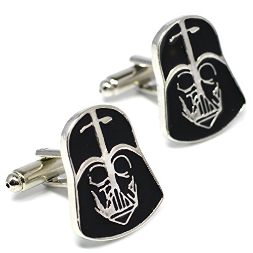 Preisvergleich Produktbild Beaux Bijoux Manschettenknöpfe Darth Vader Maske, Star Wars-Accessoire, in besonderer Samtschachtel