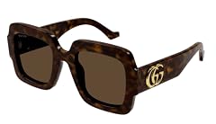 Gucci GG1547S-002 Havana square Ladies Sunglasses for Womens