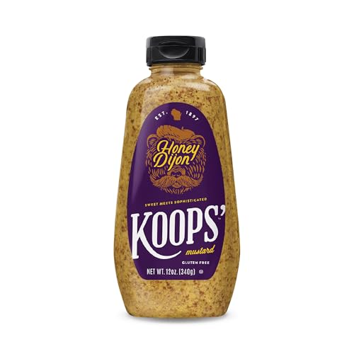 Image of Koops' Mustard Gluten-Free, Kosher, Made in USA, From Quality Mustard Seeds, Creamy and Traditional Bavarian Recipe (12 Ounce (Pack of 1), Honey Dijon)