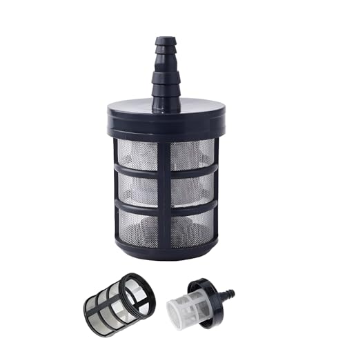 DBAILY Manguera de aspiración, filtro de bomba de agua, colador de bomba de agua, filtro de aspiración, filtro de agua, bomba de jardín, acero inoxidable con doble capa, filtro de cifrado para