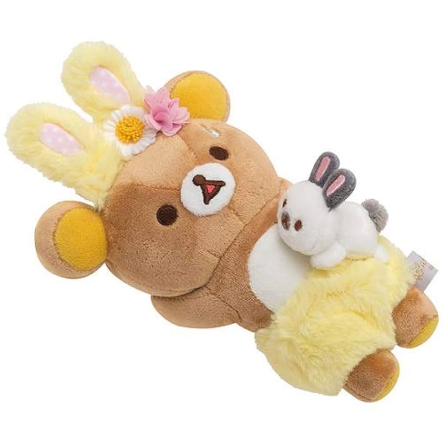 リラックマ ストア限定 お花畑のちいさな子うさぎ ぬいぐるみ Mサイズ Amazon.co.jp: リラックマストア限定☆「お花畑の小さな子うさぎ
