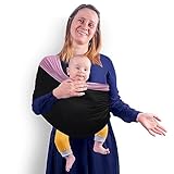 TKKOK Baby Wrap Carrier, Unisex Baby Carrier, Lightweight & Ultra Soft, Easy to Wear Baby Wrap, Perfect for Newborn Toddlers