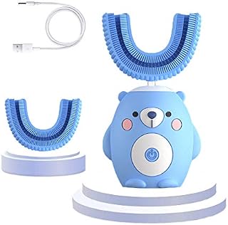 Kids Ultrasonic Electric Toothbrush,U Shaped Automatic Toothbrushes 360° Cleaning with Six Smart Modes