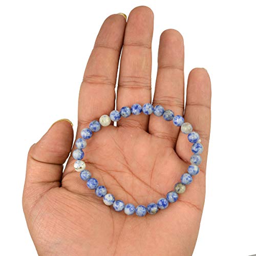 Image of Reiki Crystal Products Certified Natural Crystal Stone Bracelet 6 mm Round Beads for Men and Women | Premium Gemstone Jewellery Collection | Reiki Charged | Multiple Stone Variants Available