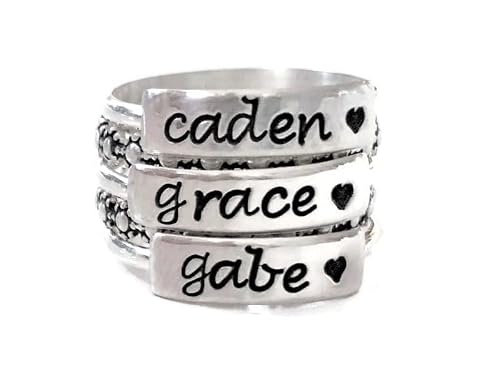 Personalized Sterling Silver Stacking 