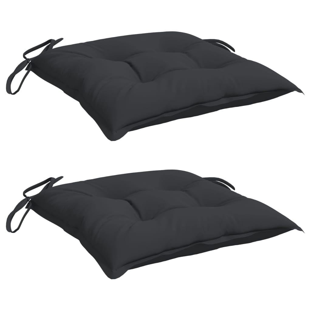 Coussins de palette de jardin imperméables noirs 50x50 cm galette de siège terrasse