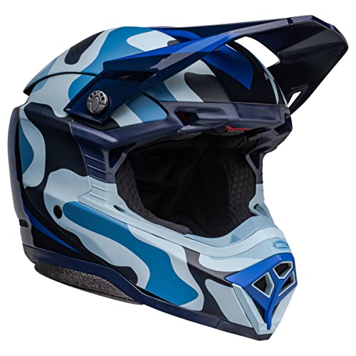 Bell Moto-10 Spherical MIPS Helmet (Ferrandis Mechant Matte/Gloss Dark Blue/Light Blue - X-Large)