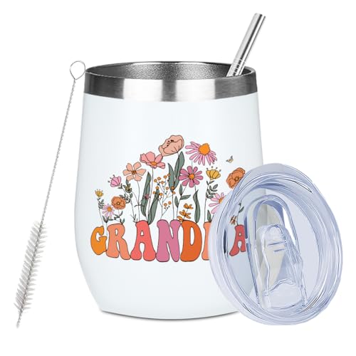 Grandma Gifts Insulated Wine Tumbler 12 oz