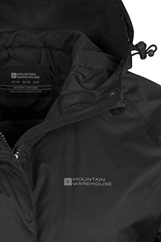 Mountain Warehouse Torrent Womens Waterproof Rain Jacket -Taped Seams Black 14 #TOP3