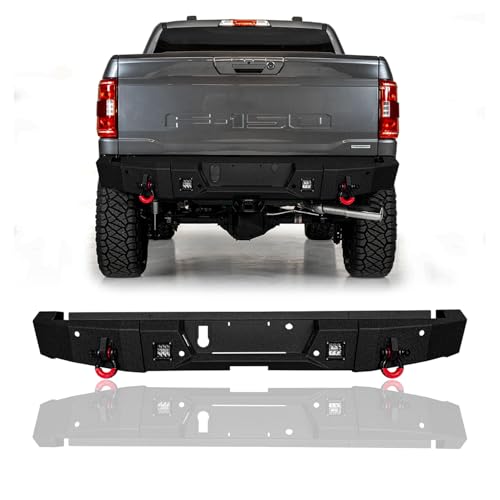 Steel Rear Bumper with Lights & D-Rings