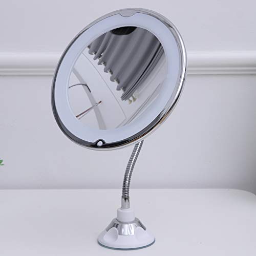 Espelho de maquiagem espelhado de parede espelhado para maquiagem Lurrose Lurrose 10X com espelho de