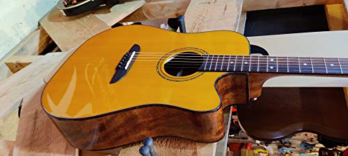 Framus Legacy FD 14 SV Dreadnought Guitare folk avec micro Jaune brillant - Les Beatles, Paul McCartney, John Lennon, RIngo Starr, George Harrison Framus Legacy FD 14 SV Dreadnought Guitare folk avec micro Jaune brillant – Image 3