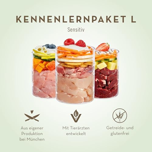 Terra Canis Kennenlernpaket L - Sensitiv, 9x400g I Premium Hundefutter in 100% Lebensmittelqualität Aller Rohstoffe I Reichhaltig & gesund I Allergenarm, getreidefrei & leicht verdaulich