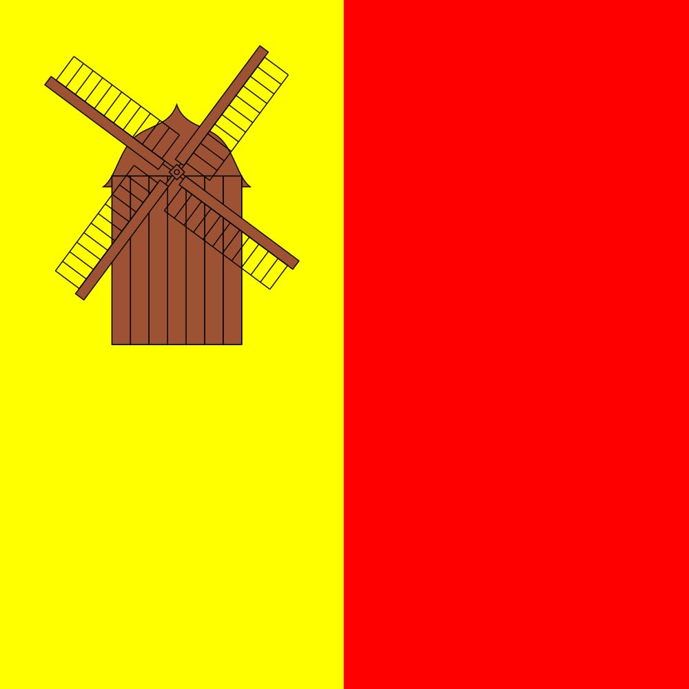 Drapeau Krasnosilka grand modèle pour décoration de salle et événements culturels