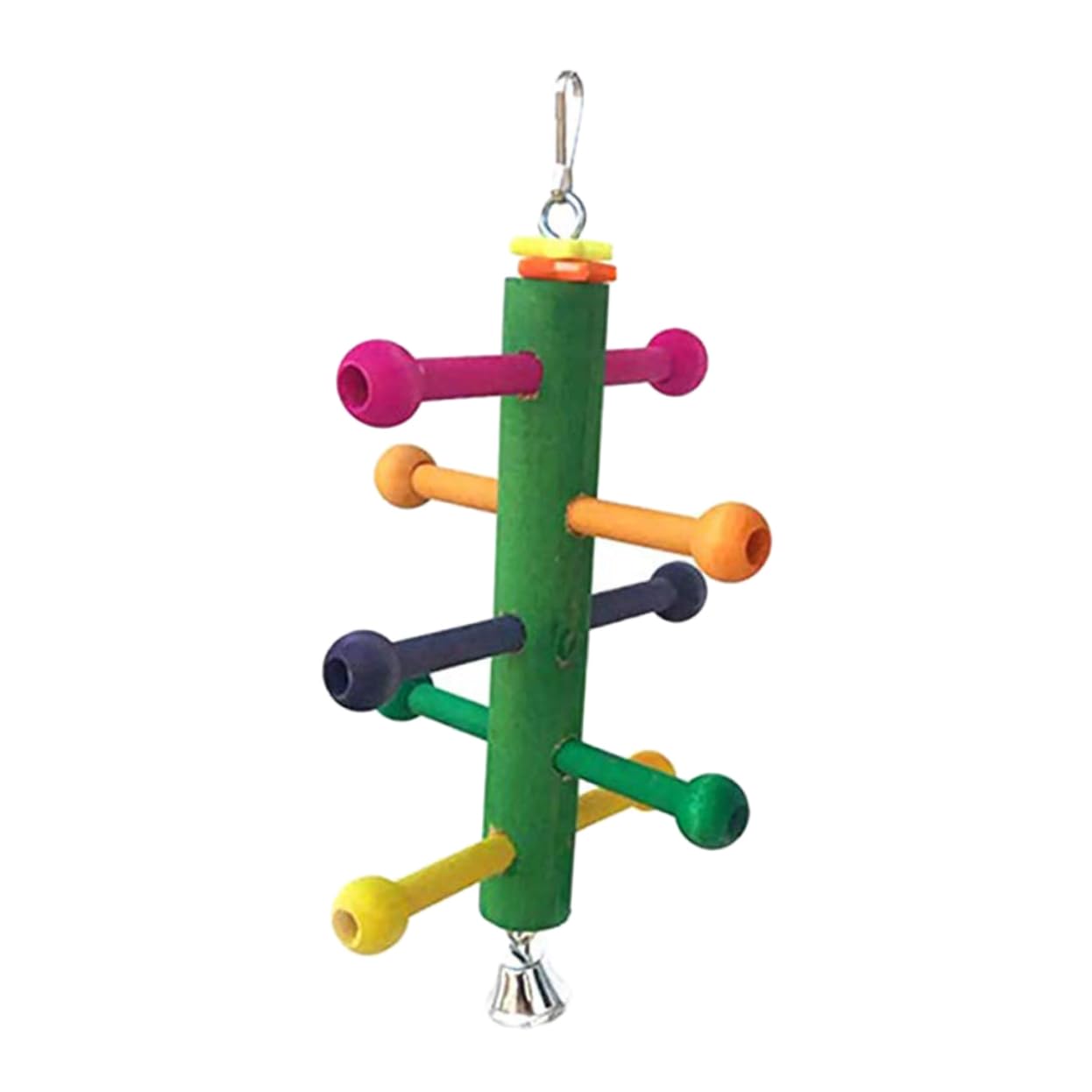 BESPORTBLE 3pezzi Scala Rotante Legno Per Uccelli Gioco Da Arrampicata Per Pappagalli e Altri Uccelli Accessori Per Gabbie Gioco Di Masticazione e Avventura Colori Casual