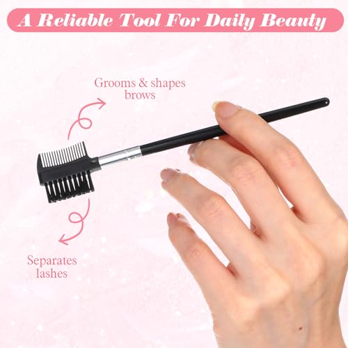 6 STK Wimpernkamm Doppelseitige Wimpernbürste Augenbrauenbürste Für Frauen, Wiederverwendbarer Wimpern Bürste Augen Make up Werkzeug Für Mascaraklümpchen Entfernen Und Augenbrauen Färben