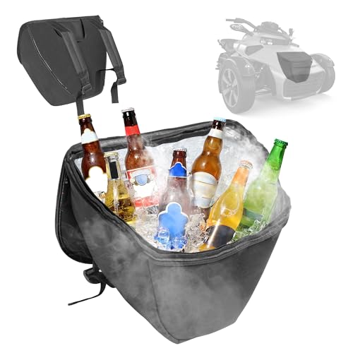 Front-Cargo-Tasche mit Kühltasche für Can-Am Spyder F3 F3-S F3-T F3-L alle Modelle, tragbar, auslaufsicher, Frontaufbewahrung, Cargo-Kühltasche, abnehmbare Kofferraum-Gepäcktasche mit Rucksackgurten