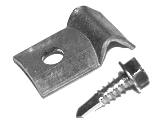 LogistSystem Clamping Plate Wire Feed-Through Coated Coloured Fence Holder Panel Fence Includes Drilling Screw 1 Piece