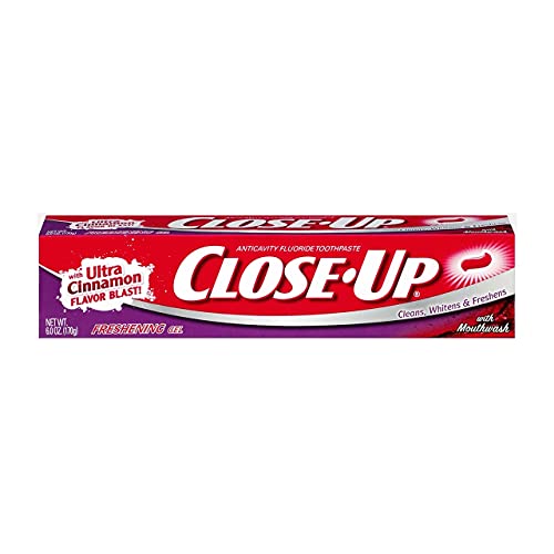 Close-Up Close-Up Cinnamon Red Gel Anticavity Fluoride Toothpaste, 6 oz (Pack of 2)