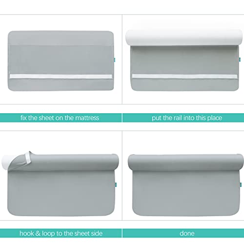Toddler Bed Sheets For Bed Rail For Toddler, Multi-Use Foam Bed Rail Cover, Fitted Crib Sheet For Standard Crib And Toddler Bed Mattress/Crib Mattress Protector Waterproof & Noiseless, 2 Pack #TOP4