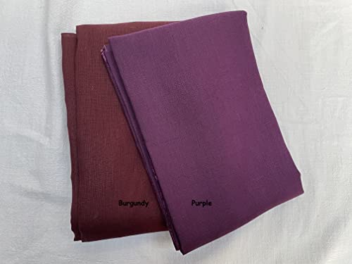 Plain Pure 100% Linen Fabric Linen Material for Dressmaking Curtains, Wedding, Home Decor - 140cm Wide (1 METRE, Purple) - Image 3