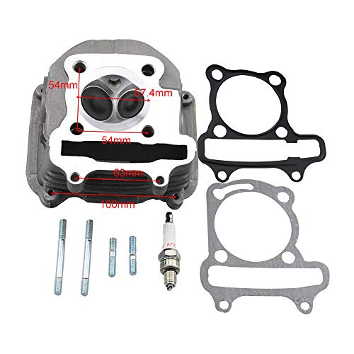 Goofit 57.4Mm Cylinder Head With Gasket For 4 Stroke Gy6 150Cc Atv Scooter 157Qmj Engine Part #TOP3