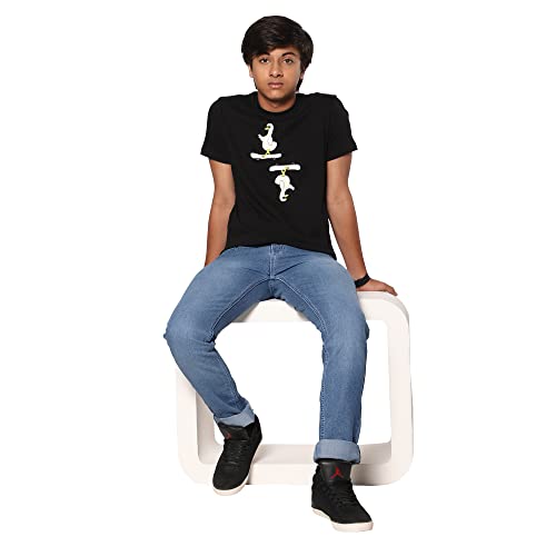 Image of TeenTrums Teenagers Boys Tshirt 100% Cotton Casual Wear Round Neck Half Sleeve Cool Graphic Printed T-Shirt for Boys