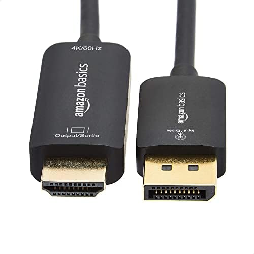 Amazon Basics  DisplayPort to HDMI Display Cable 4K 60Hz, 1.8 metres