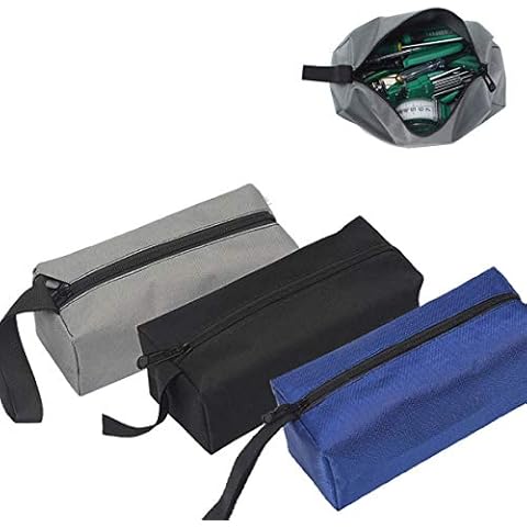 3/5 Pcs Zippered Canvas Pouches for Small Tools Components Screws Nails Organizer Zipper Bags for Men Women Multipurpose Storage Boxes Cover