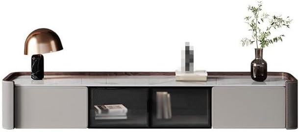 Living Room Tv Stand Italian Simple Saddle Leather Light Luxury TV Cabinet Stylish Simple Small Apartment Living Room Storage TV Cabinet Farmhouse Tv Stand180X40X29CM