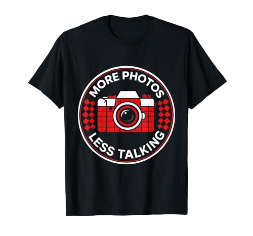 More Photos Less Talking Photography Lover Design T-Shirt, Men, Black,