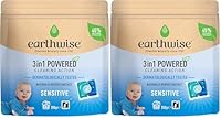 Earthwise Sensitive Laundry Washing Detergent Capsules, 52 Pack, 26 Washloads, Suitable for Front & Top Loader, Dermatologically Tested, 3in1 Powered Cleaning Action with Naturally Derived Enzymes