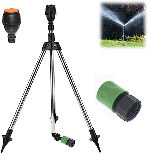 Rotating Tripod Sprinkler, 360 Degree Rotating Sprinkler, with Tripod Automatic Watering Sprinkler for Garden Large Area Irrigation