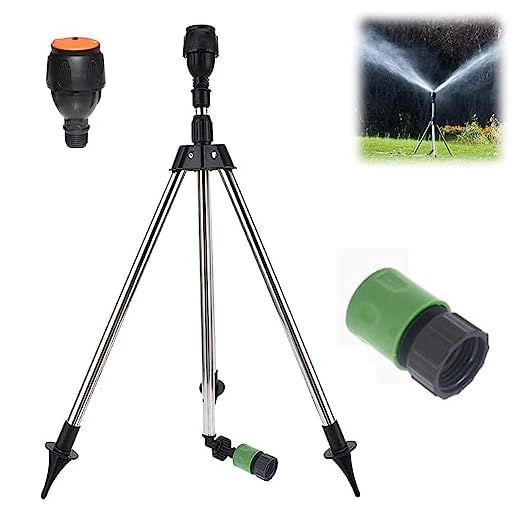 Rotating Tripod Sprinkler, 360 Degree Rotating Sprinkler, with Tripod Automatic Watering Sprinkler for Garden Large Area Irrigation