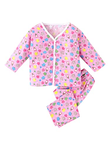 Image of babywish Baby Boys and Baby Girl Clothing Set 100% Cotton Full Sleeve Jhabla T-Shirt Trouser Pajama Newbrn Kids Clothes Set