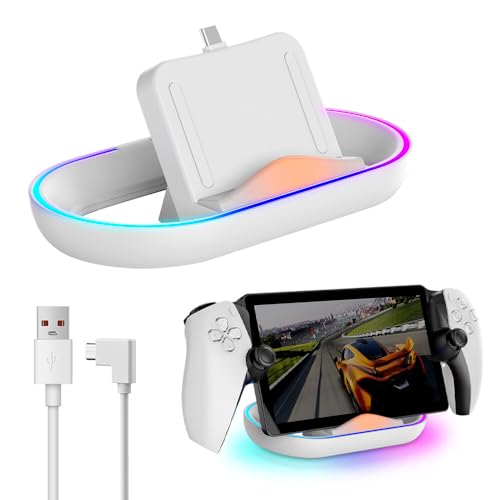 Gobesty Playstation Portal Stand, Charging Stand for PlayStation, Playstation Portal Accessories, Ps Portal Stand, Portable Charge Dock Station, Playstation 5 Portal Console Charge Base Holder