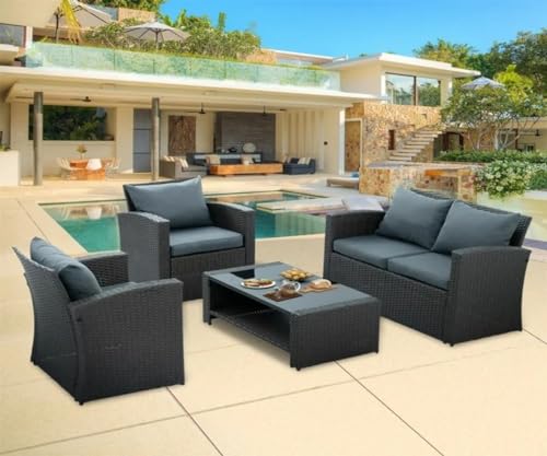 Image of Patio Furniture Set, 4 Pieces (Grey@0743)