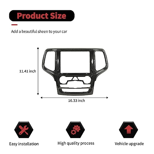RT-TCZ Carbon Fiber Center Console Multimedia Navigation GPS Panel Trim Cover Decoration Interior Accessories for Jeep Grand Cherokee 2014-2018 by RT-TCZ - Used condition - Image 5