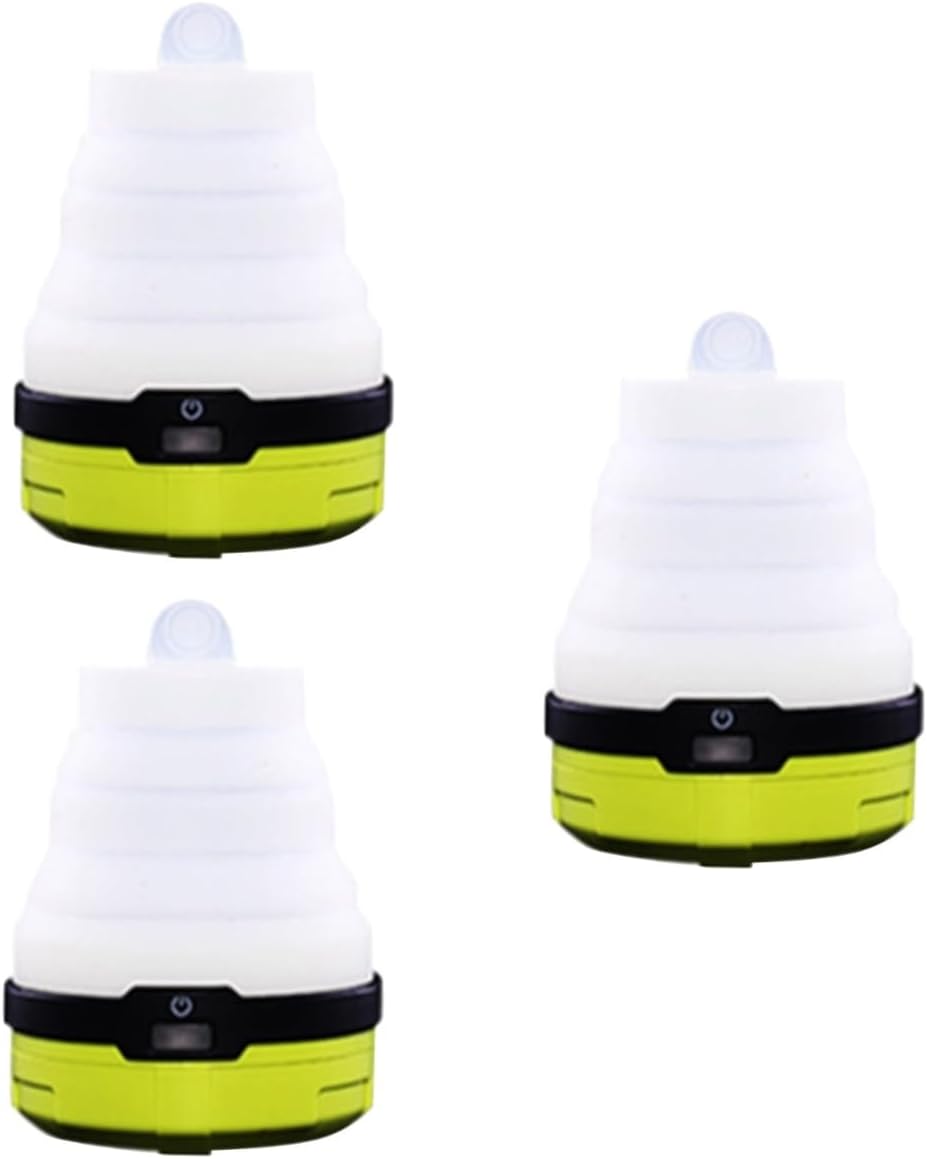 BESPORTBLE 3pcs Led Rechargeable Camping Lantern Silicone Tent Light for Outdoor Adventures Mini Colorful Atmosphere Lamp Telescopic Design for Easy Use