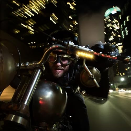 Luz trasera 2 luces intermitentes para motocicleta y guías de manillar 7