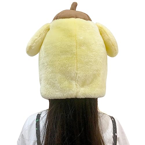 Sanrio Pompompurin (Pom Pom Purin) Fluffy Kids Beanie Cap Soft Warm Winter Head wear Yellow4