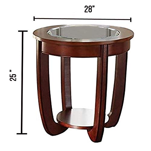 Furniture Of America End Table, Dark Cherry #TOP2