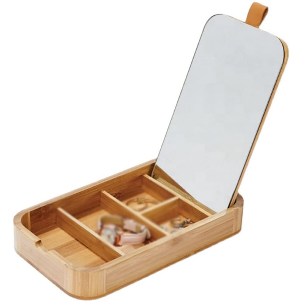 Miroir maquillage pliable élégant pour bureau de chambre et design minimaliste